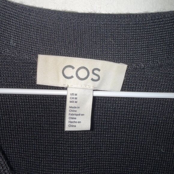 COS Knit Button Front Sweater Vest - Black M - Picture 4 of 5